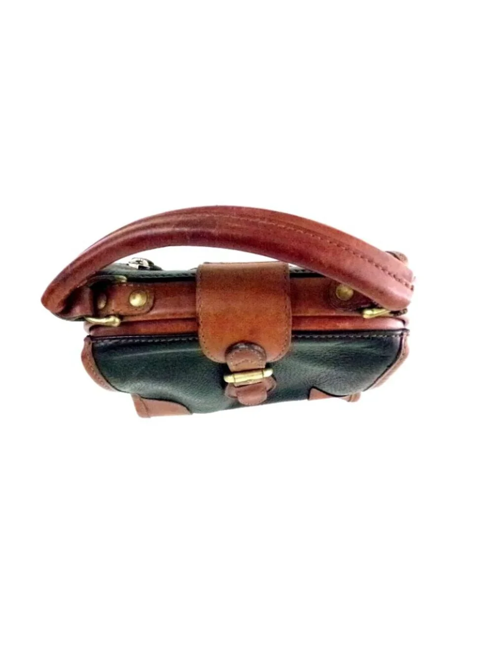 Vintage Liz Claiborne Top Handle Leather Handbag Satchel